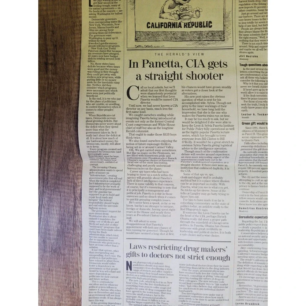 2009 Jan 6: Monterey County (CA) Herald 